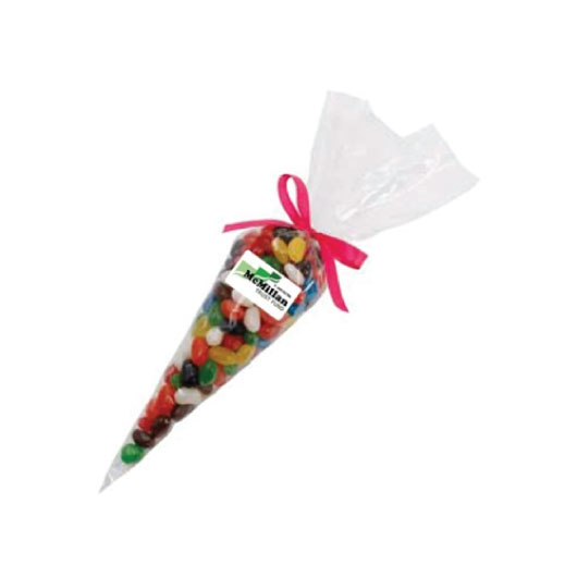 Corporate Colour Jelly Bean Cones Branded